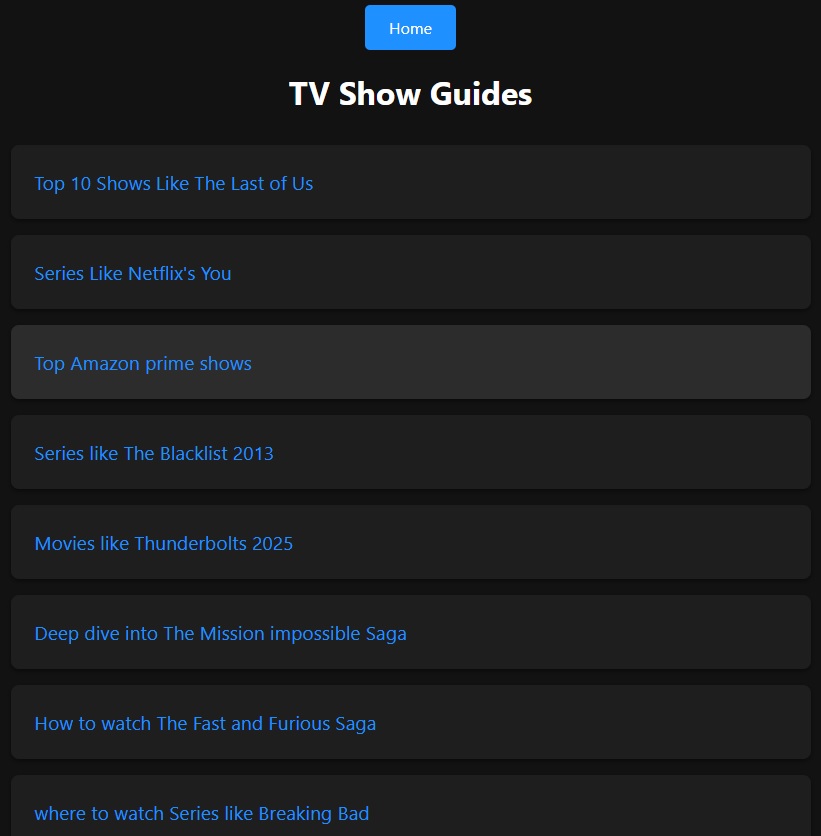 Best TV Show Guides 2026 | WhereToWatch - Streaming Recommendations